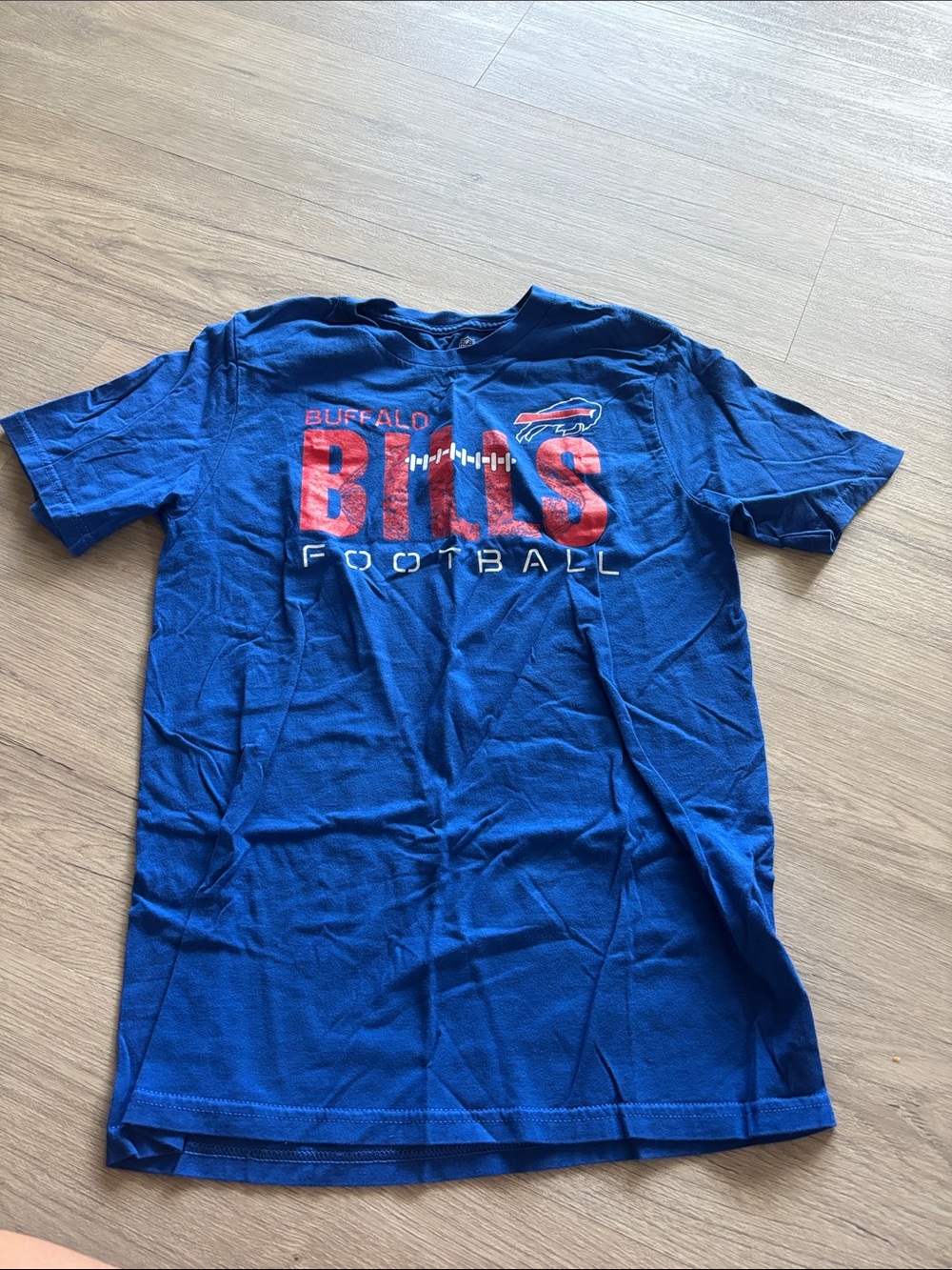 NFL Royal Blue Buffalo Bills Short Sleeve Tee with Red Logo